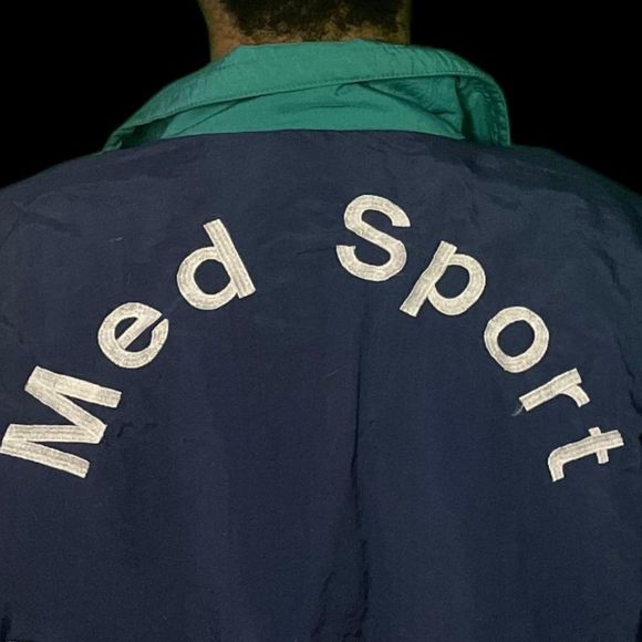 "med sport" embroidered vintage windbreaker - Picture 4 of 5